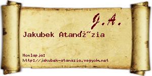 Jakubek Atanázia névjegykártya